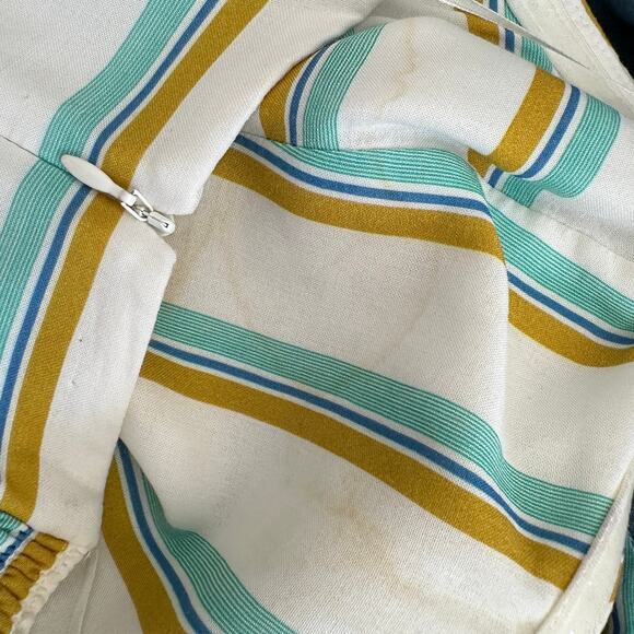 Amanda Uprichard Striped Bow-Front Strapless Crop Wide-Leg Lincoln Jumpsuit S - Picture 15 of 16